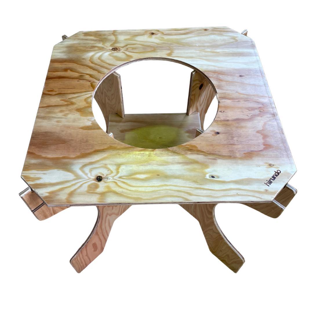 【B品】hirundo　組立式七輪テーブル・チェアセット