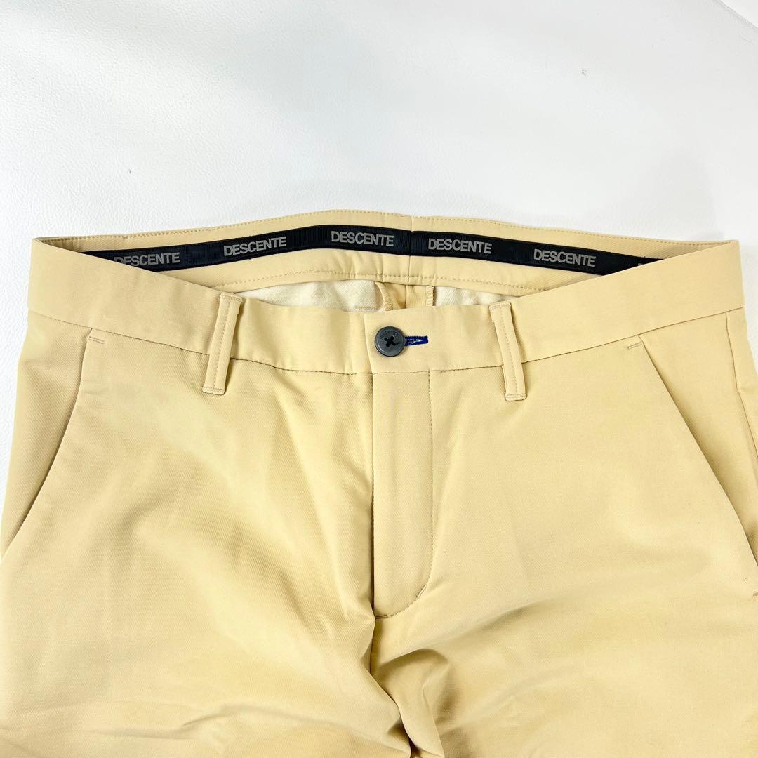 【美品】デサントゴルフ パンツ メンズウェア XL 裏起毛 ストレッチ ベージュ