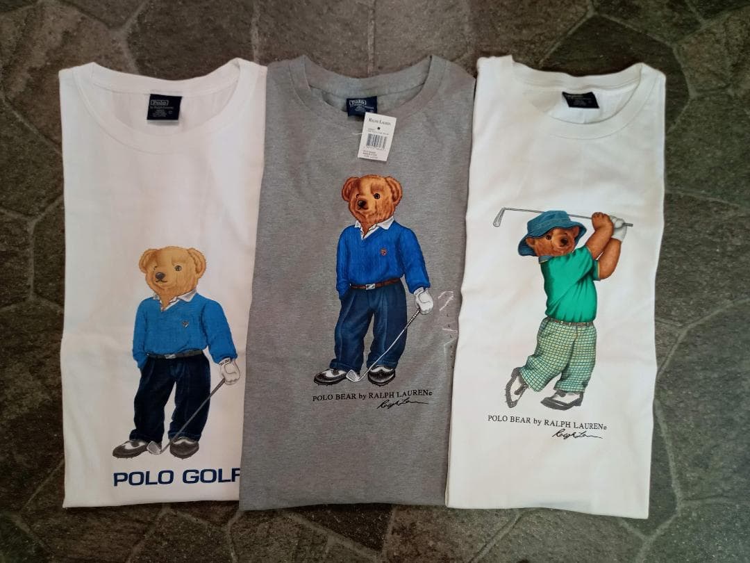 90's POLO ラルフローレン　GOLF ポロベアＴシャツ　3枚セット