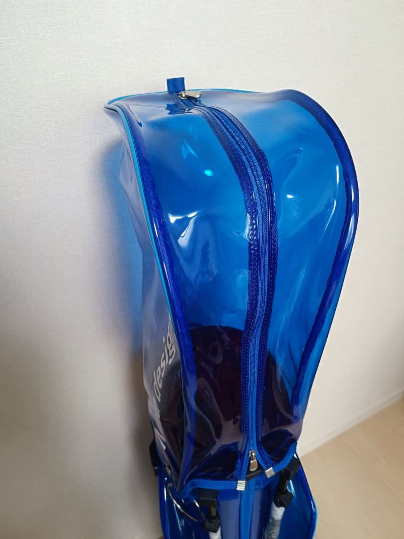 フランク三浦　スタンド式ゴルフバッグ ブルー