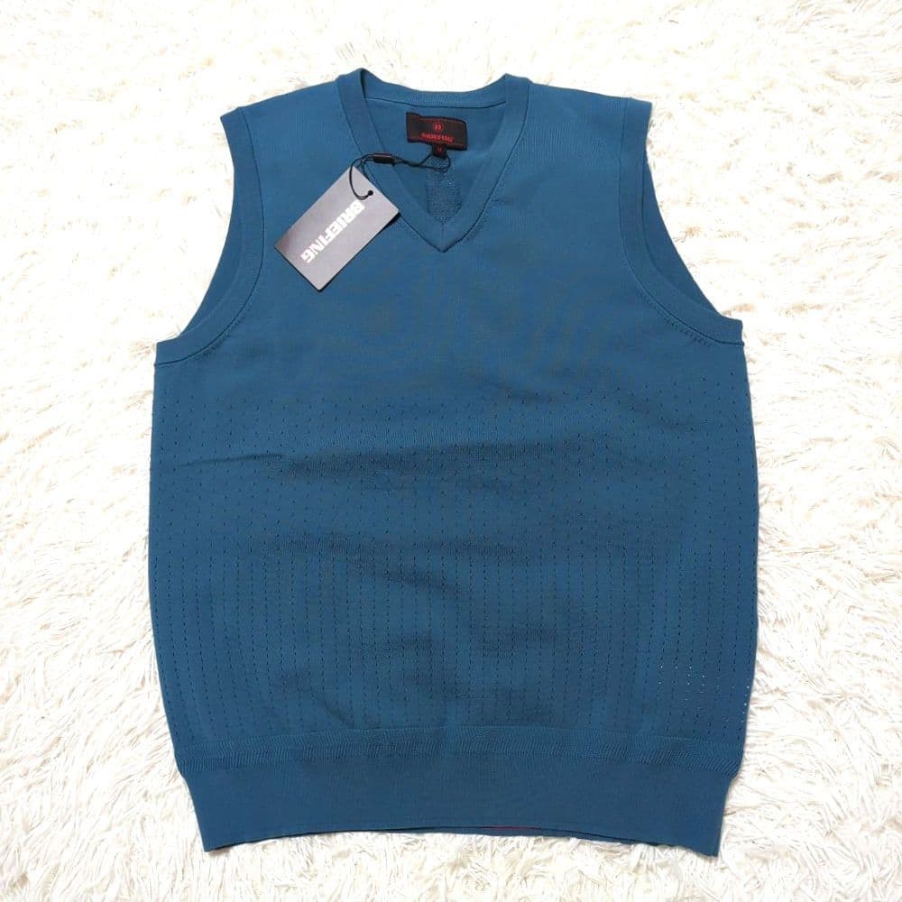 ブリーフィング　ニットベスト ブルー系　　BRG241M27 M