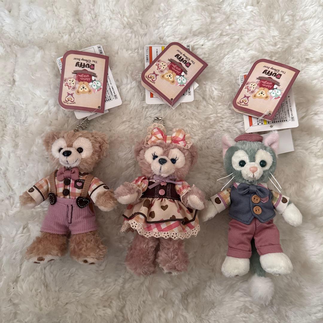 バレンタインスウィートダッフィー＆シェリーメイジェラトーニぬいぐるみバッジセット