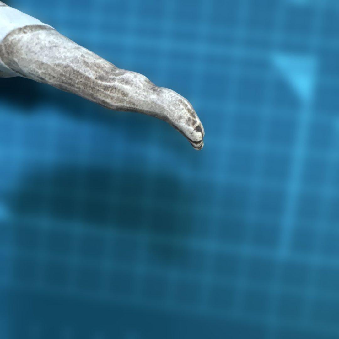 陶芸像 祈りのポーズ 2体セット