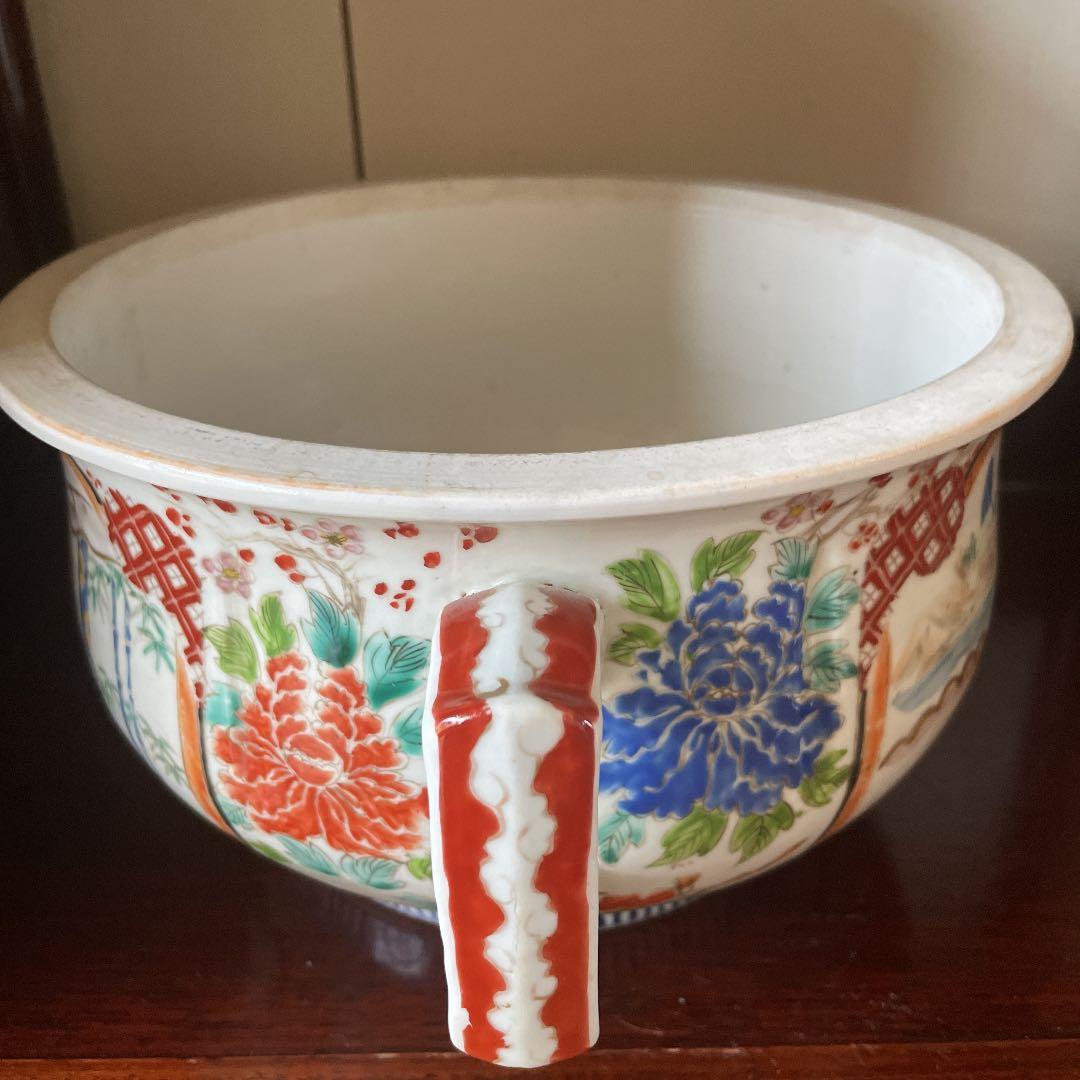 古伊万里 明治時代 肥碟山信甫造 希少日本骨董