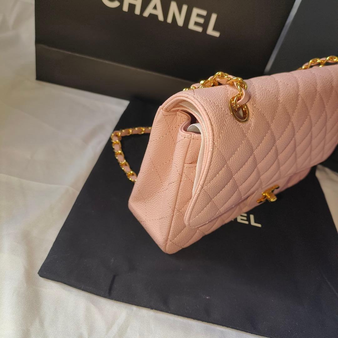 【実写画像】 ピンク キルティングショルダーバッグ