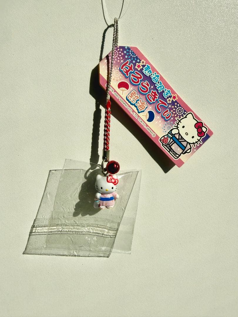 熱海限定　熱海　2007 浴衣　ご当地キティ根付け