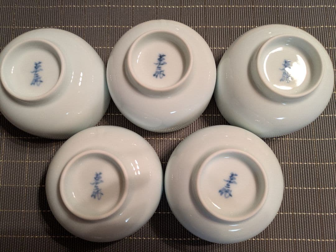 【希少・未使用】人間国宝作品　井上萬二 白磁 蓋付湯呑5客＋急須　 しおり共箱付