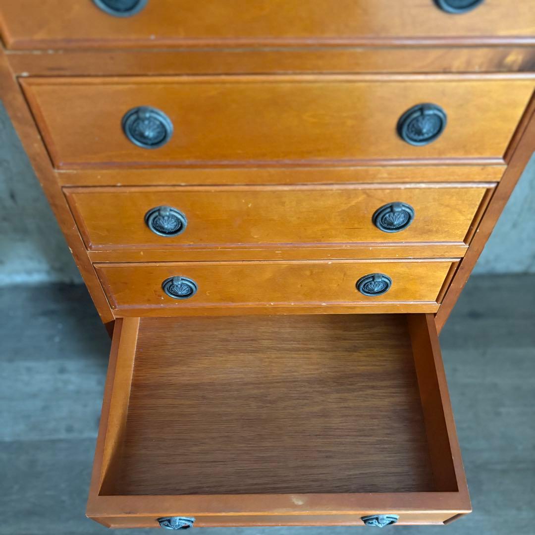 英国ヴィンテージ　6段チェスト　ミドルチェスト