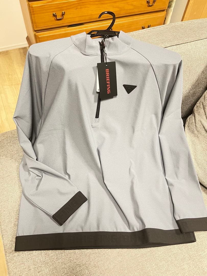 BRIEFING ハーフジップセーター L グレー