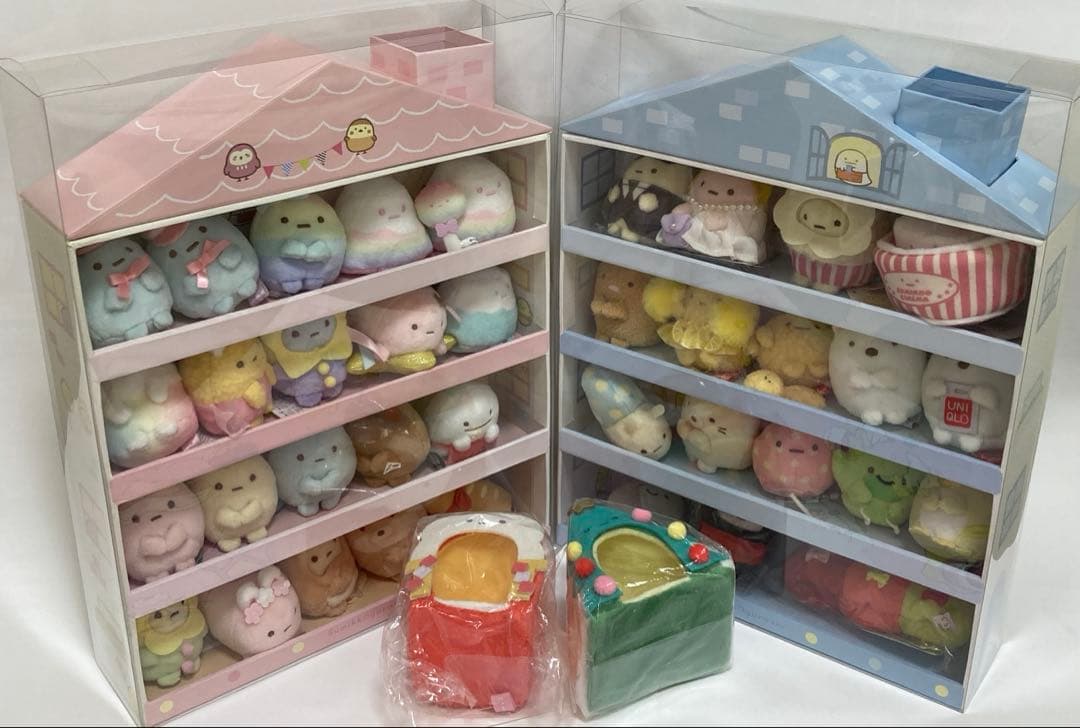 すみっコぐらし　ハウスケース＋てのりぬいぐるみ　37体　まとめ売り　たぴおか他