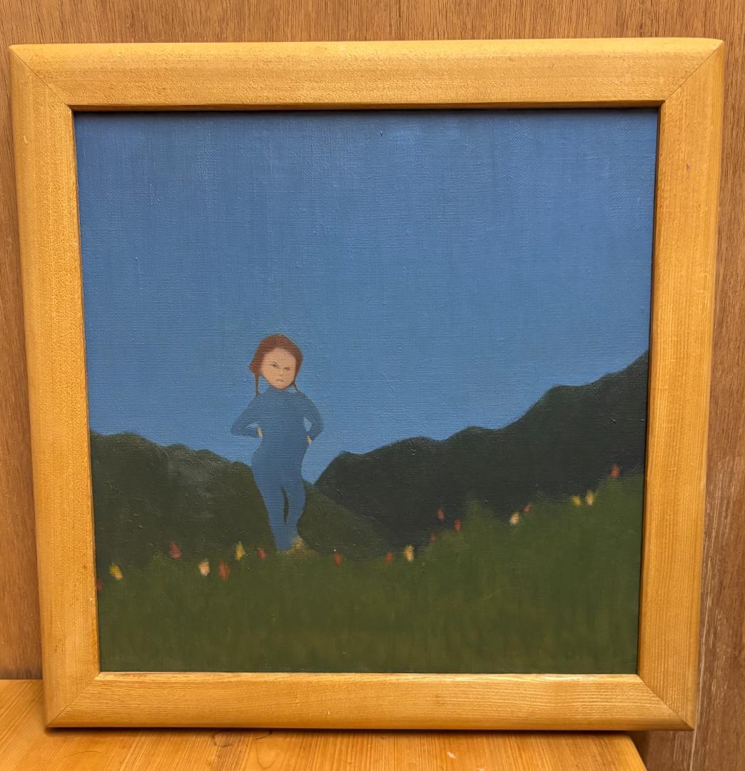 油彩画 「無題」（ハンドメイド木製額縁付き）