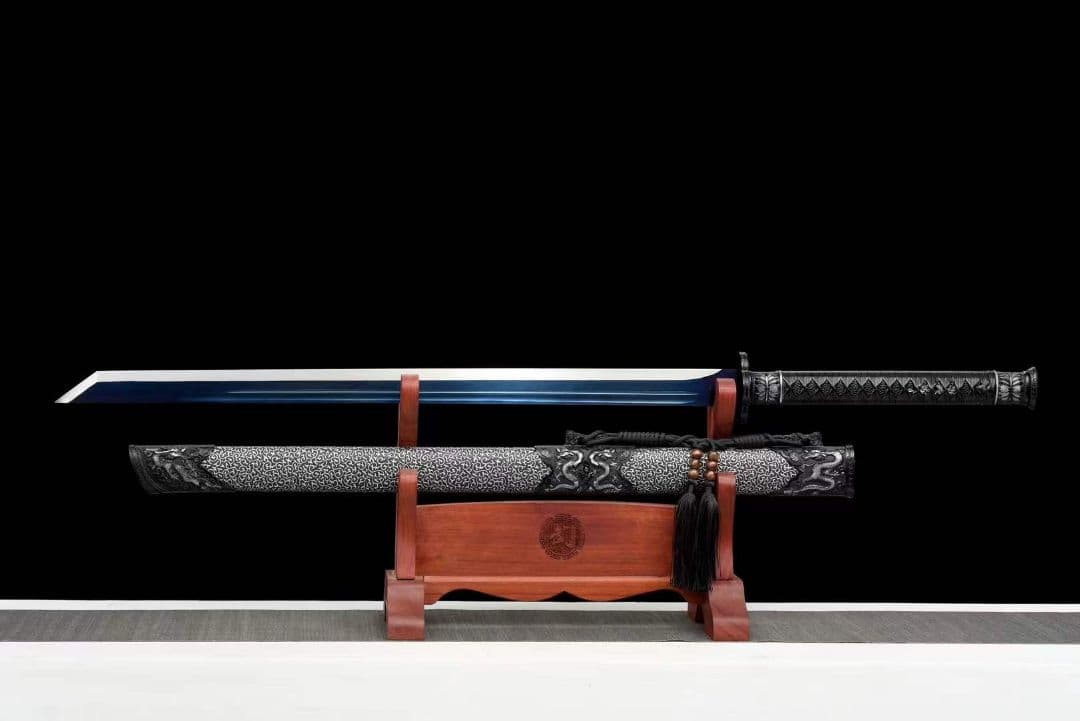 【黒金古刀―幽影龍刃】古兵器 武具　刀装具　日本刀　模造刀 居合刀 長尺