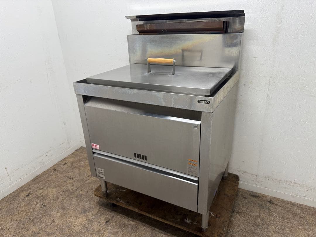 タニコー　角型うどん釜　湯がき槽　湯煎器　都市ガス　２０２１年製　TKU-75