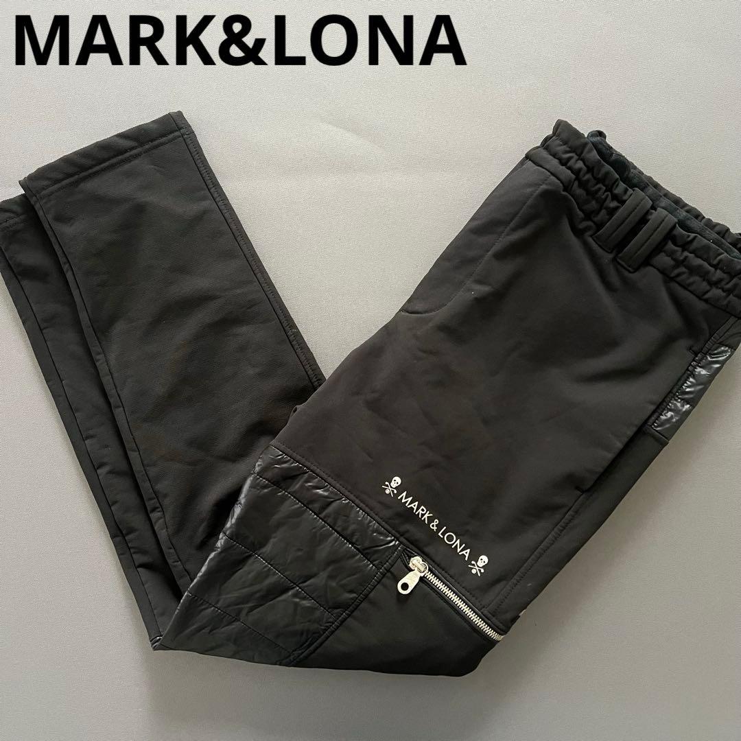 MARK&LONA マークアンドロナ　ダウンパンツ　スウェット　メンズ　黒　ロゴ