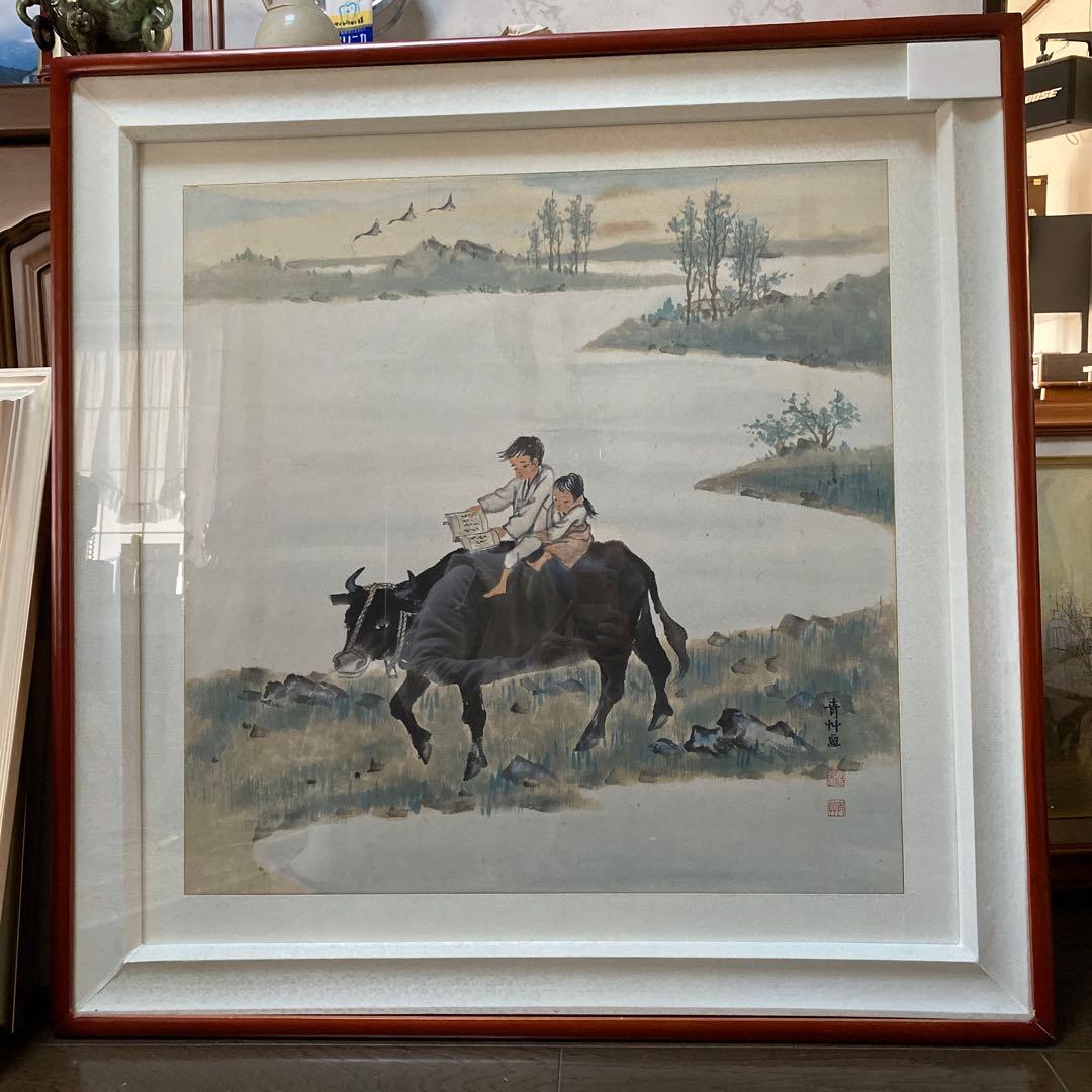 アンティーク　美術品　韓国　絵画
