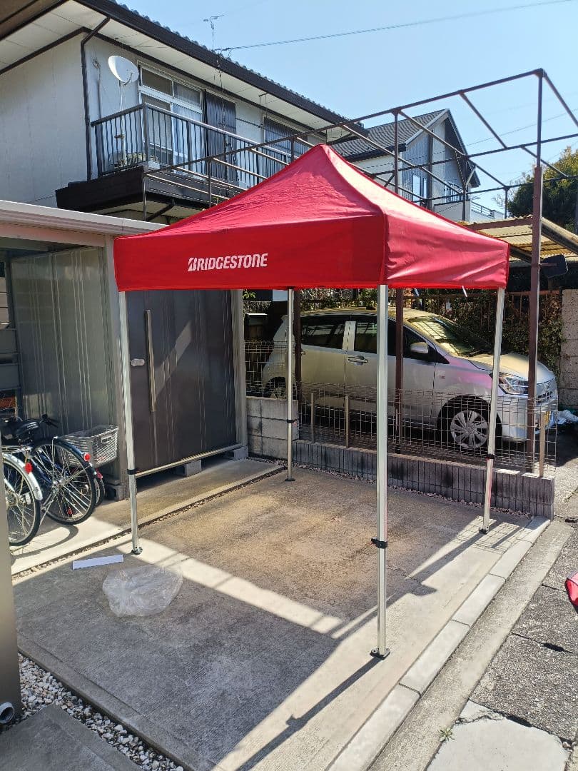 BRIDGESTONE 折りたたみタープ 赤