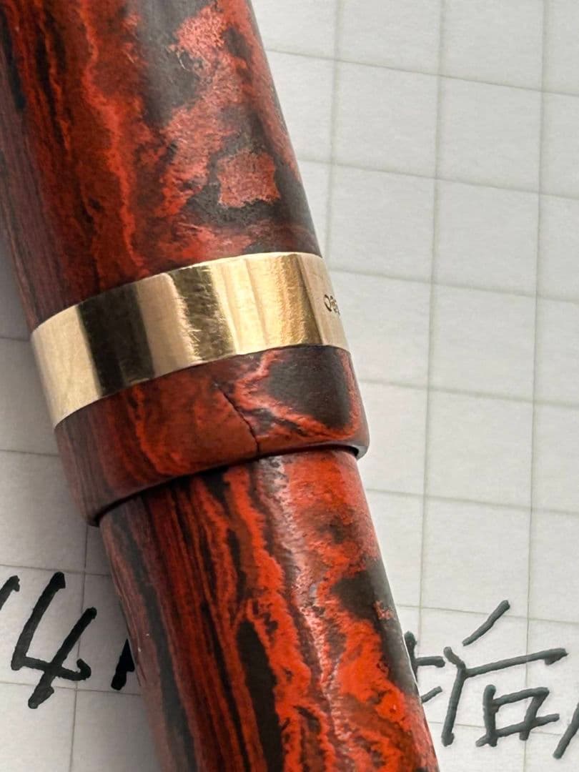 ONOTO オノト万年筆 レッドマーブル　エボナイト 1920年代　美品