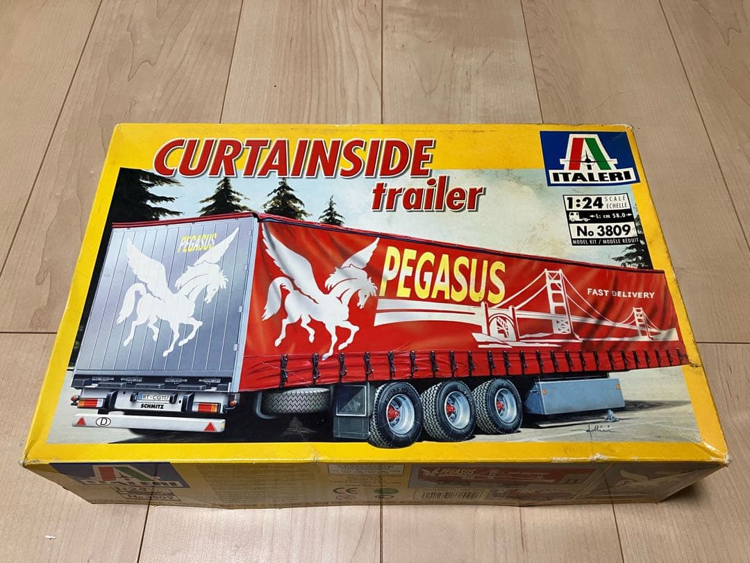 1/24イタレリカーテンサイドトレーラー/トラックプラモデルスカニアman