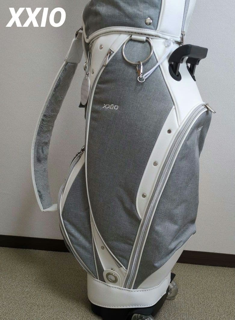 【新品未使用】XXIO キャディバッグ グレー/ホワイト　レディース
