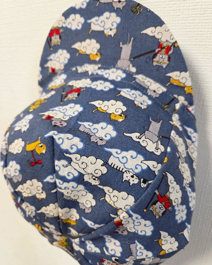 ★サイクルキャップ★【No.94】筋斗雲にゃんこ猫遊記(ブルー)