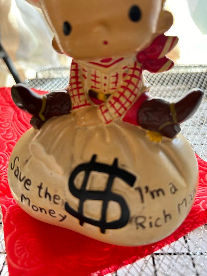 内藤ルネ カウボーイ 貯金箱 昭和レトロ ＄