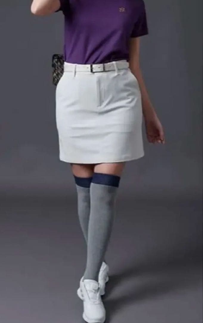超美♡ レザレクション 2024 ゴルフ スカート S レディース ライトグレー