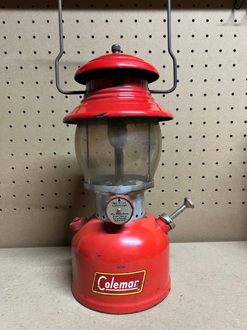 Coleman【'60年05月製200Aランタン】イエローボーダー　整備調整済み