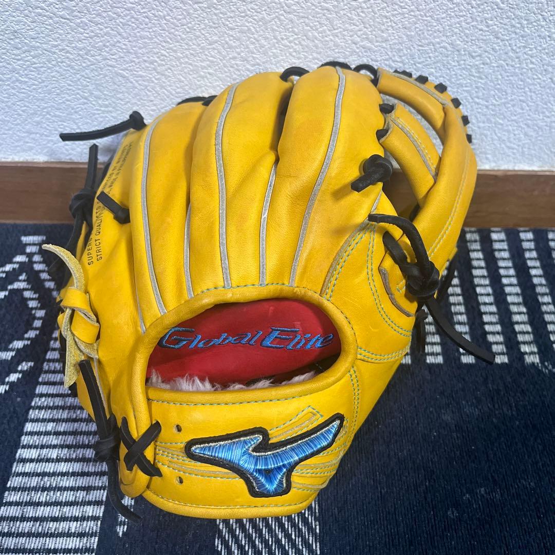 ミズノ　グローバルエリート　軟式　ダイバーシティブルー　右投げ　内野手用　訳アリ