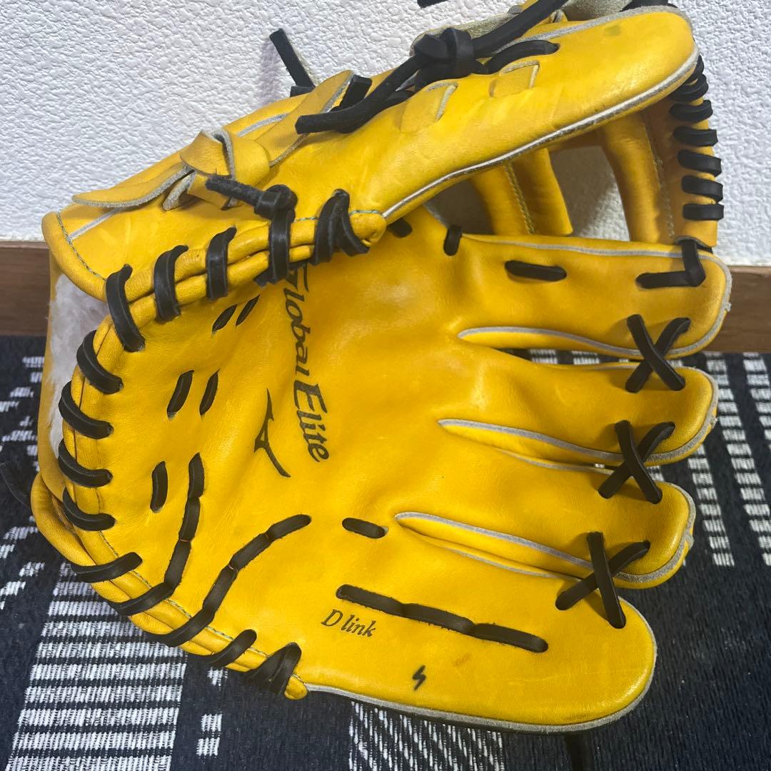 ミズノ　グローバルエリート　軟式　ダイバーシティブルー　右投げ　内野手用　訳アリ