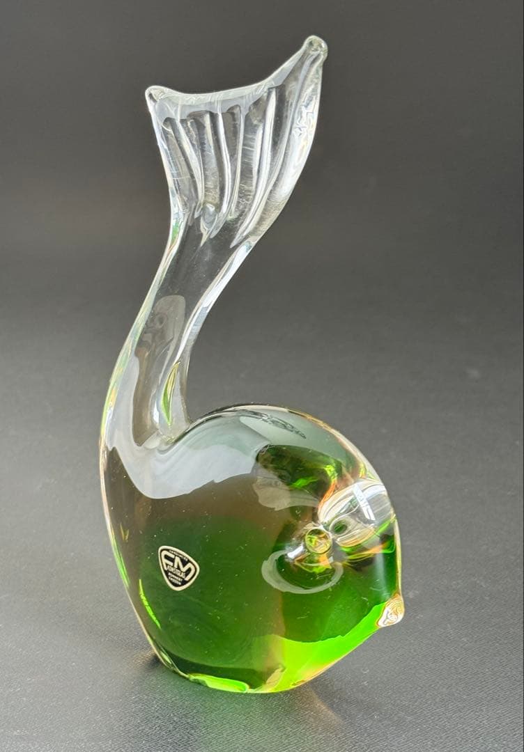FM KONSTGLAS ガラスの魚オブジェ