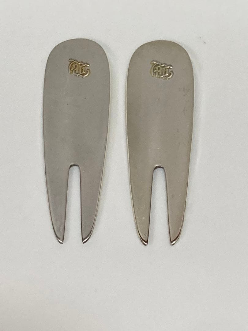ゴルフ　グリーンフォーク SILVER 銀製　2枚　vintage