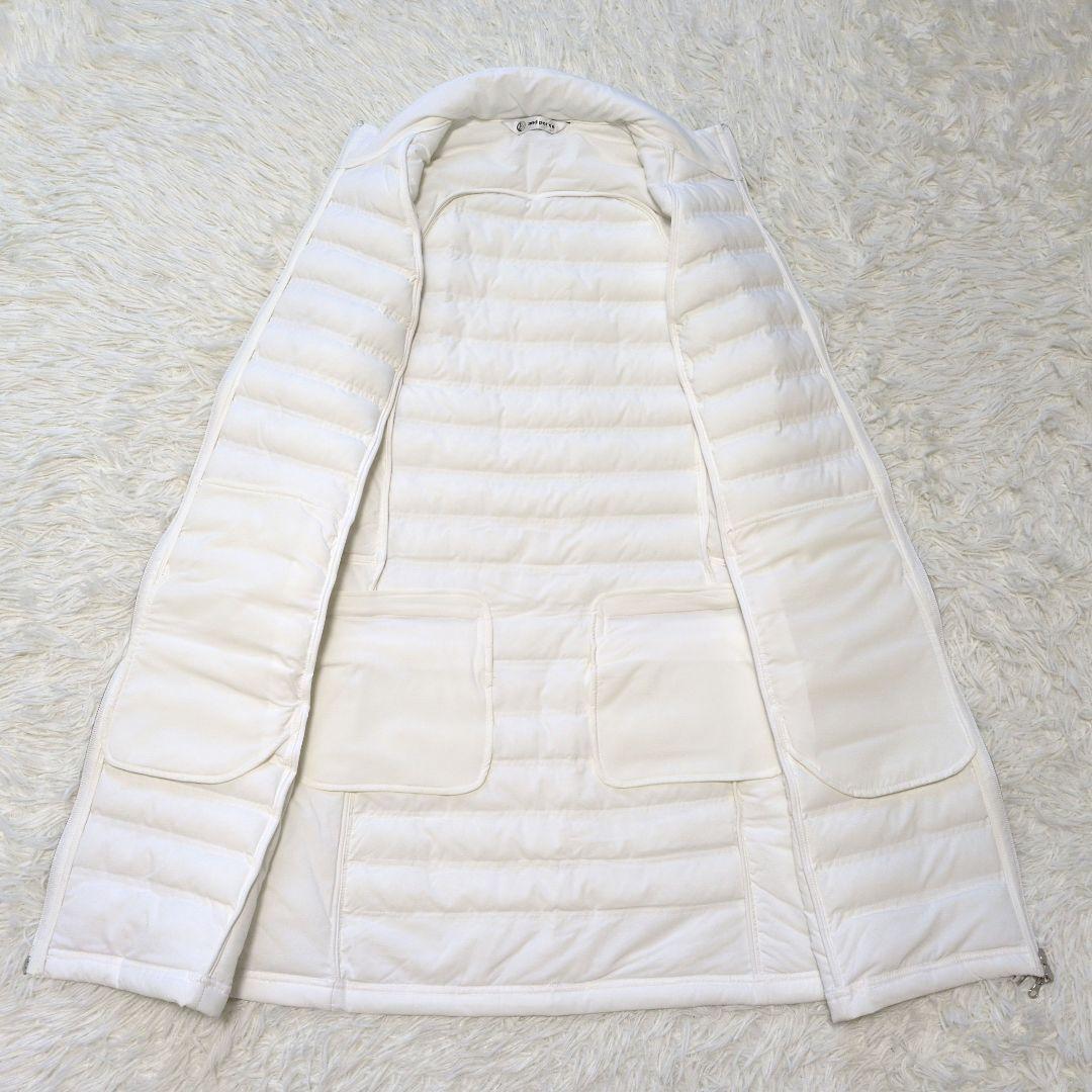 美品　and per se　アンパスィ　ダウンベスト　ロング　L 　白