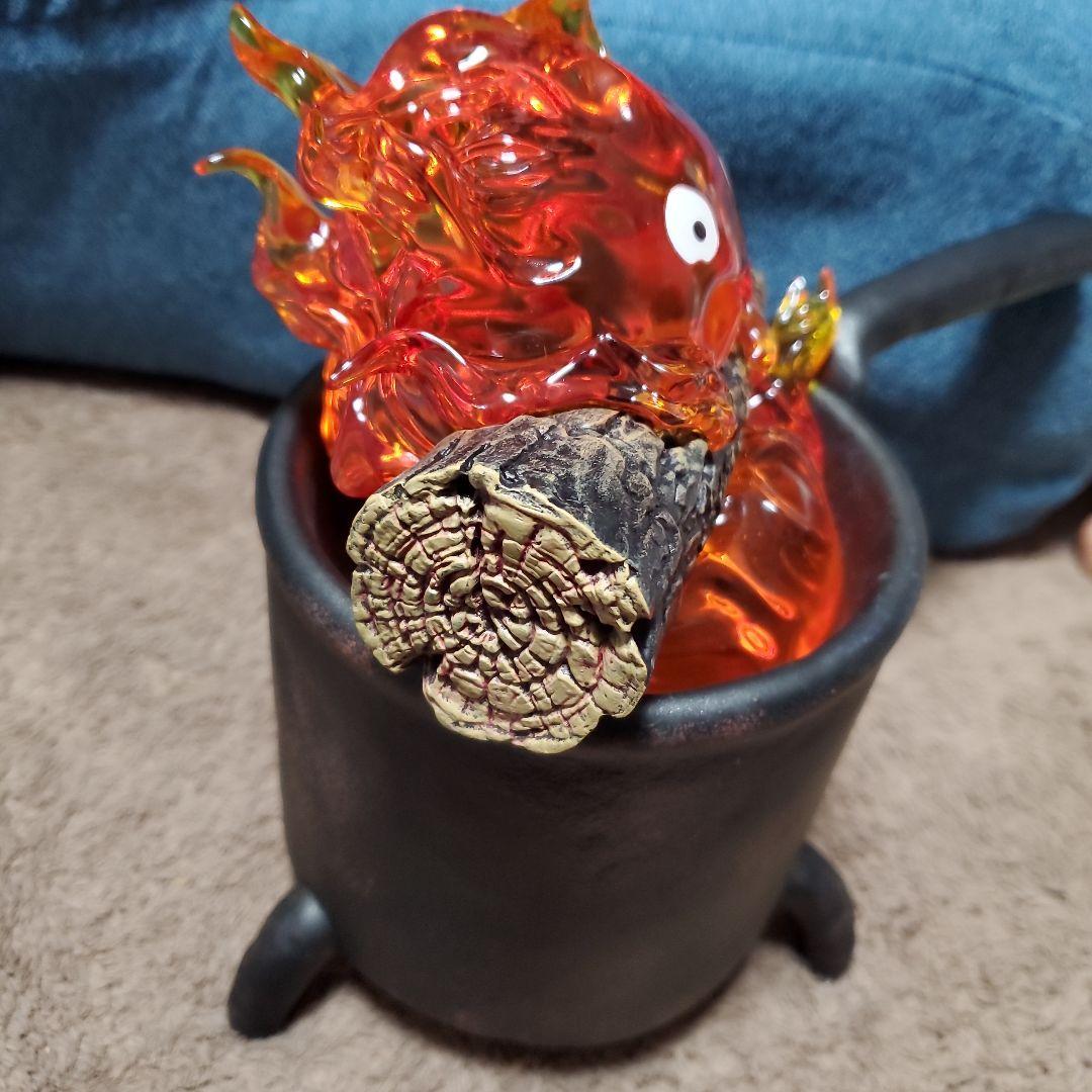 神隠 ジブリ ハウルの動く城 カルシファー フィギュア LEDライト付き