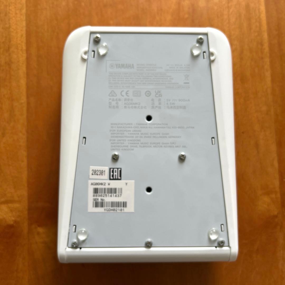 YAMAHA オーディオインターフェイス　AG06MK2 W