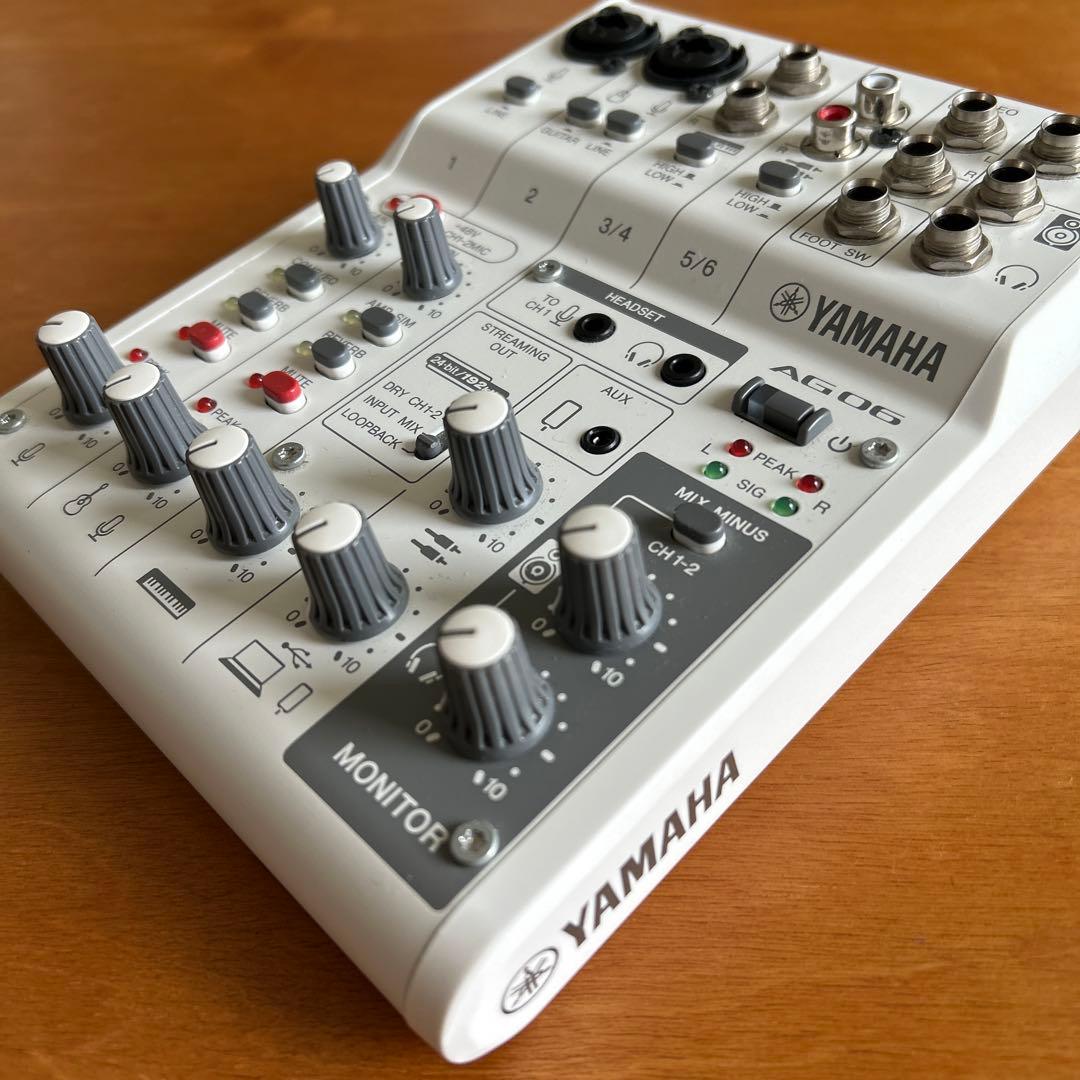 YAMAHA オーディオインターフェイス　AG06MK2 W