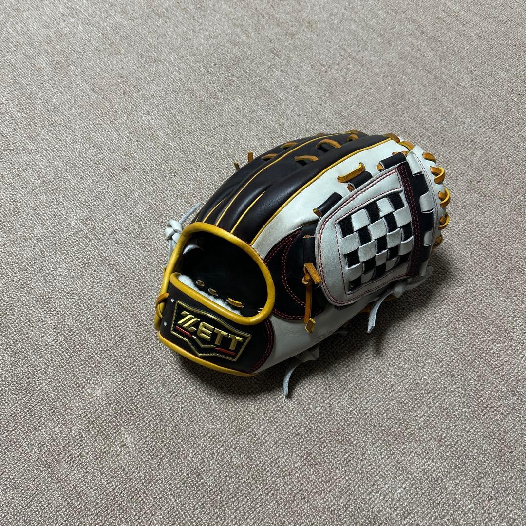 ZETT 野球用グローブ ブラック/ホワイト