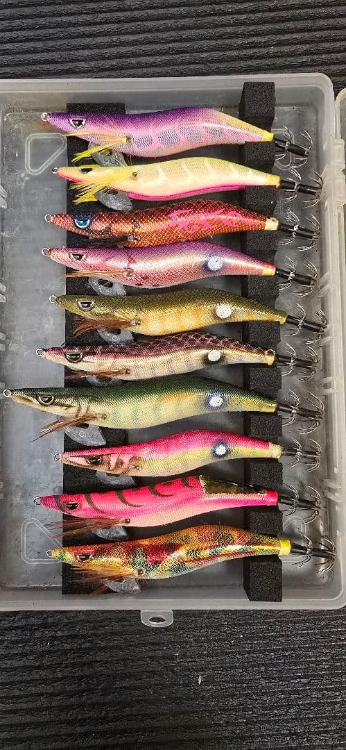 クリックス × スクイッドマニア コラボエギ8本＋オマケ2本ケース付