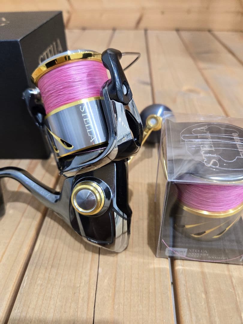 【極美品☆】14'ステラ4000HGパワーハンドルノブ ☆スペアススプール