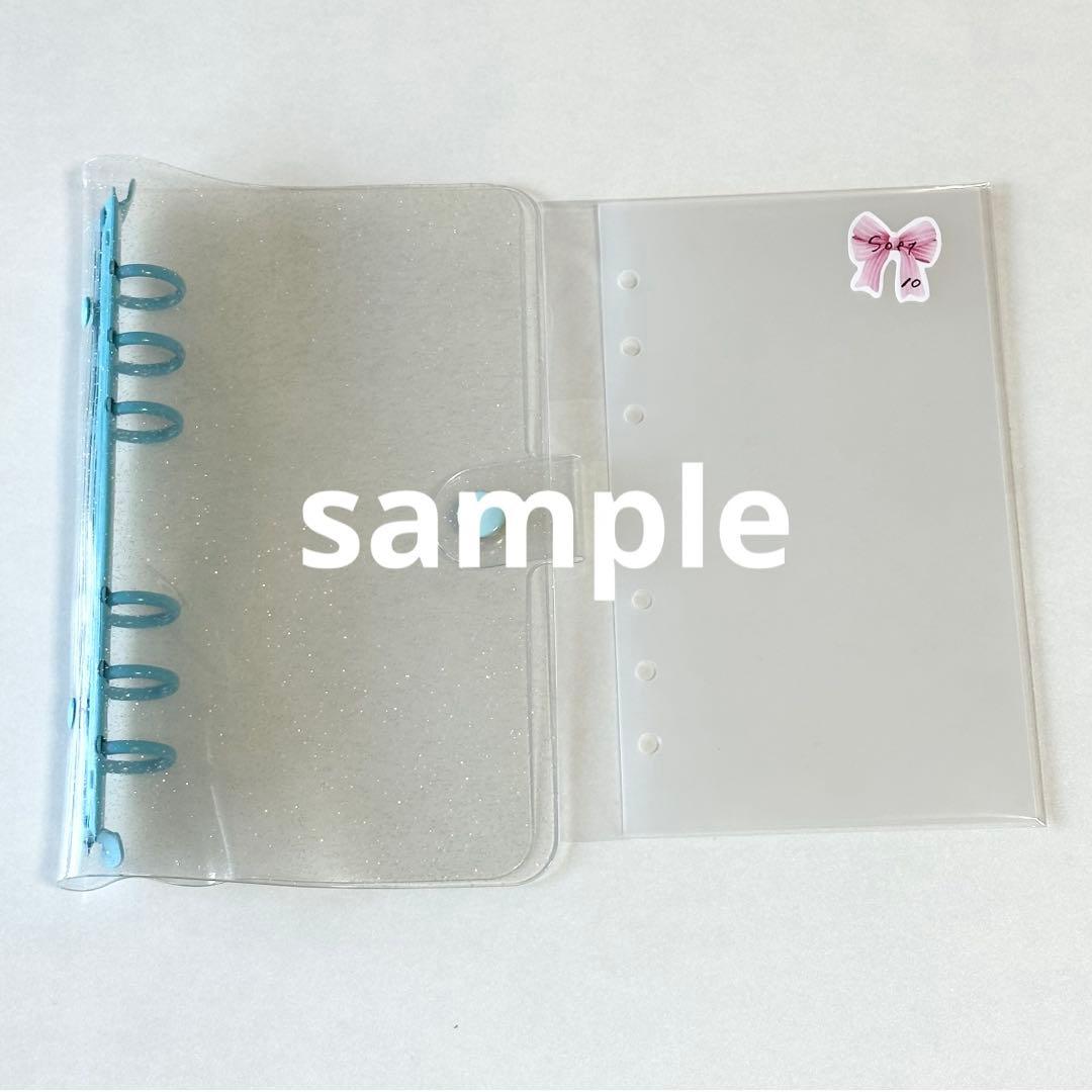 最安⭐️ホワイト 白 シール帳 A6 クリアバインダー シールリフィル セット20