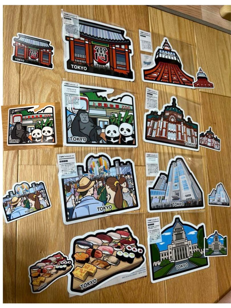 ご当地フォルムカード　東京　8枚セット　ミニカード8枚付き