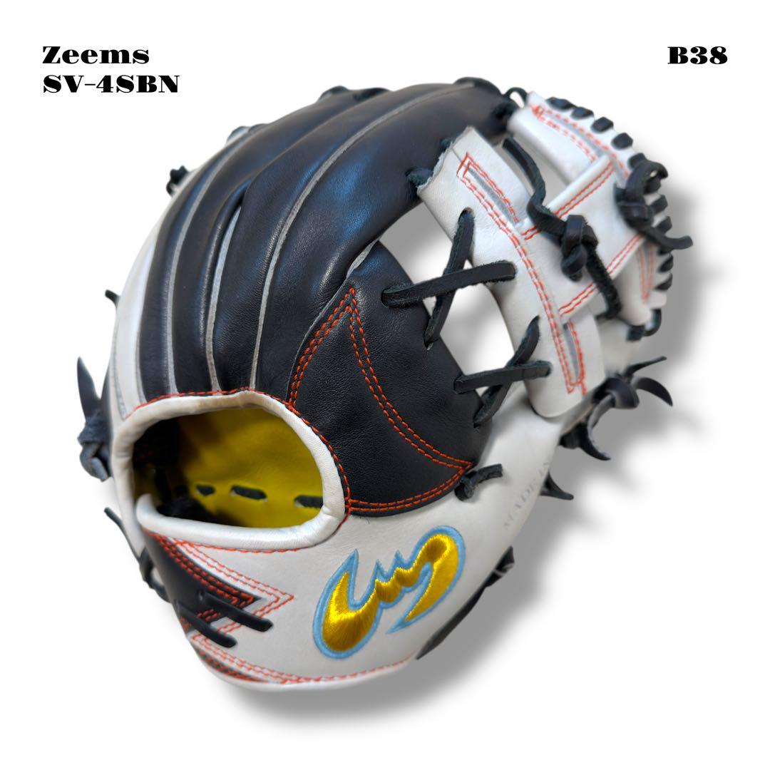 ★限定出品★ Zeems ジームス グローブ グラブ 野球 軟式 内野手 黒白金