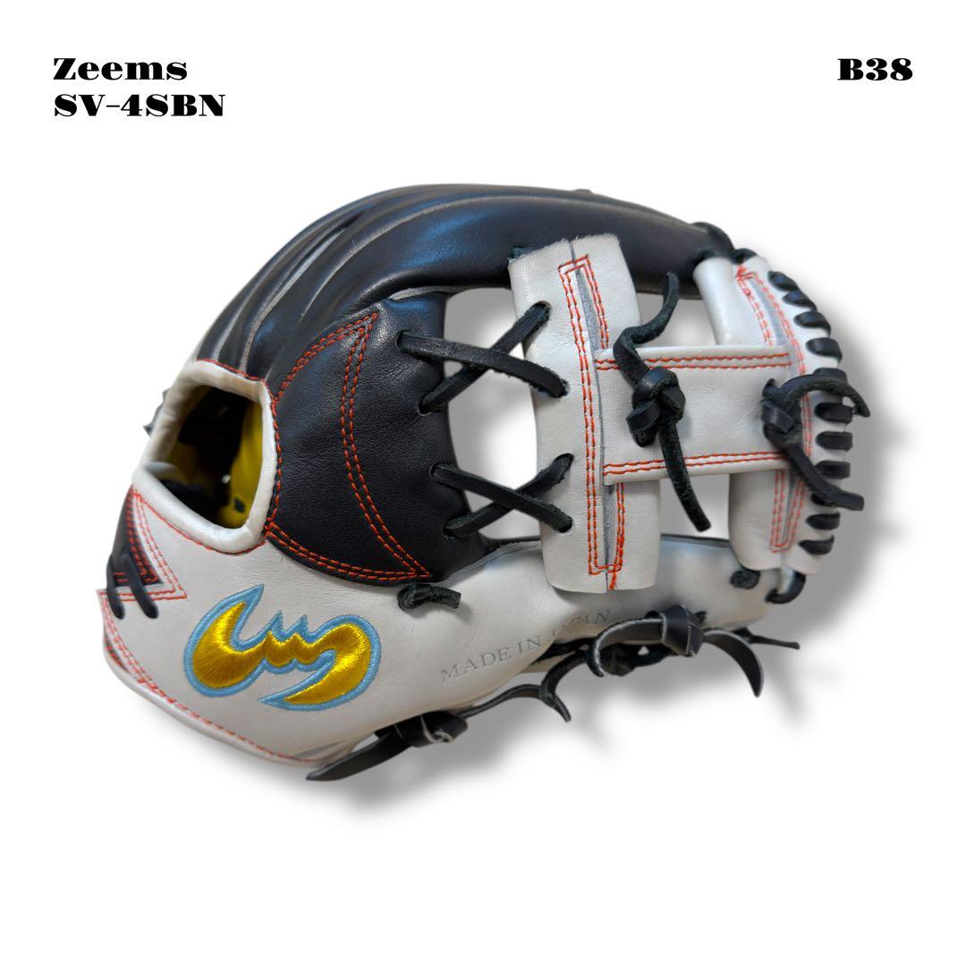 ★限定出品★ Zeems ジームス グローブ グラブ 野球 軟式 内野手 黒白金