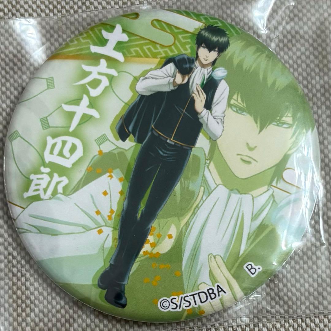 銀魂　缶バッジ　土方十四郎　描き下ろし 花ver. キャラバッジ　イラスト