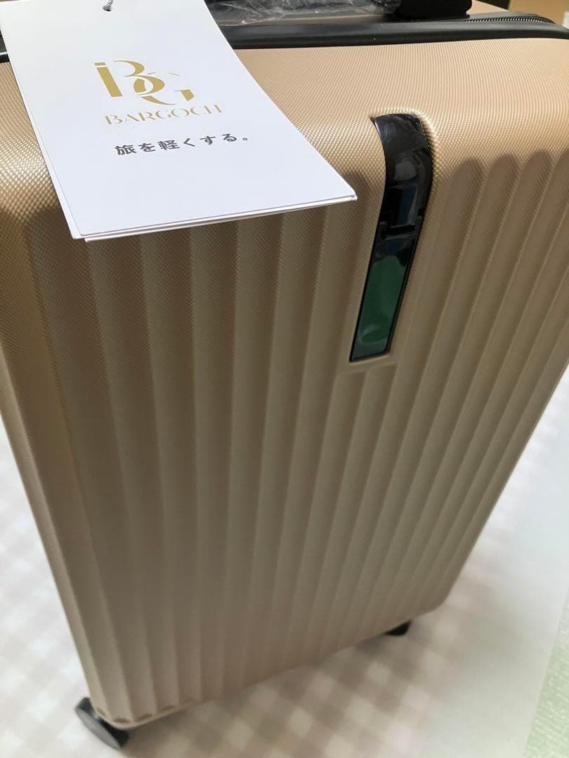 スーツケース 軽量 キャリーケース TSAロック ダブルキャスター S ゴールド