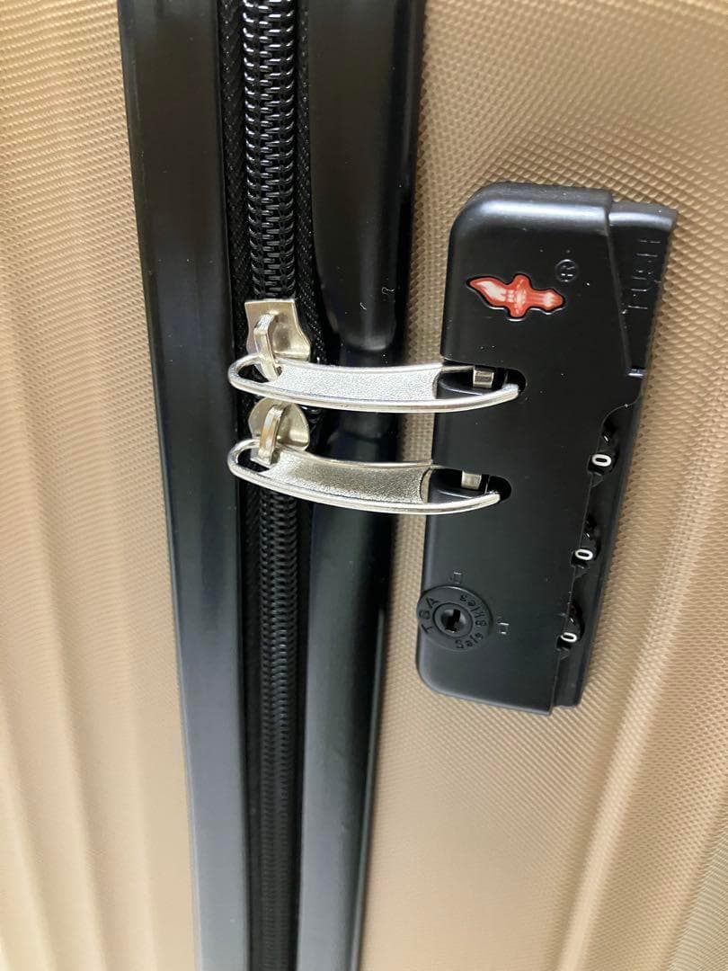 スーツケース 軽量 キャリーケース TSAロック ダブルキャスター S ゴールド