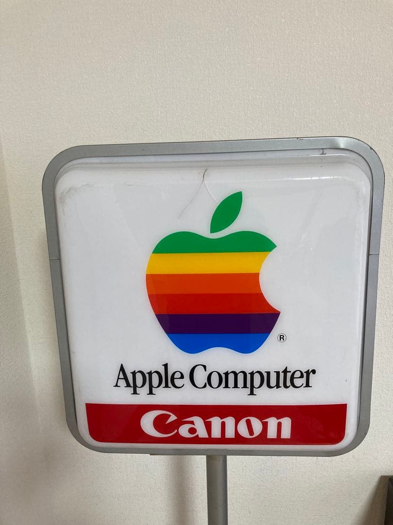 【レア！】Apple Computer Mac アップル レインボー 看板