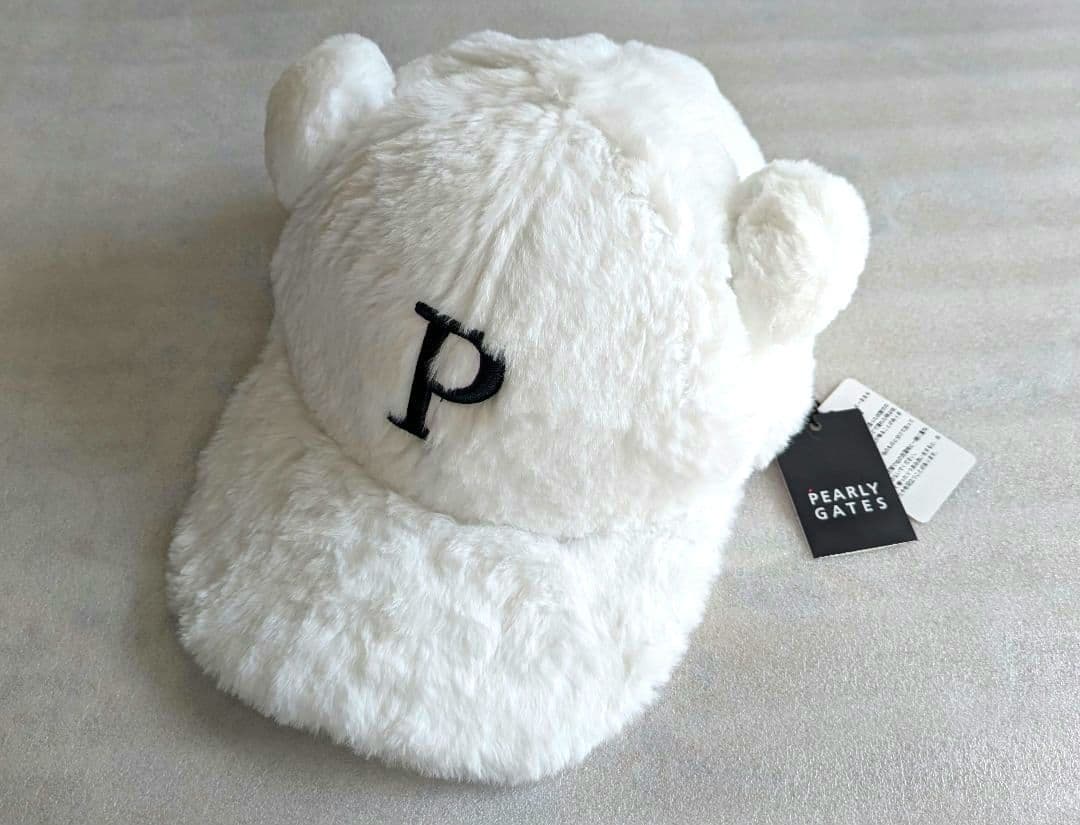 パーリーゲイツ　くま耳キャップ　白キャップ