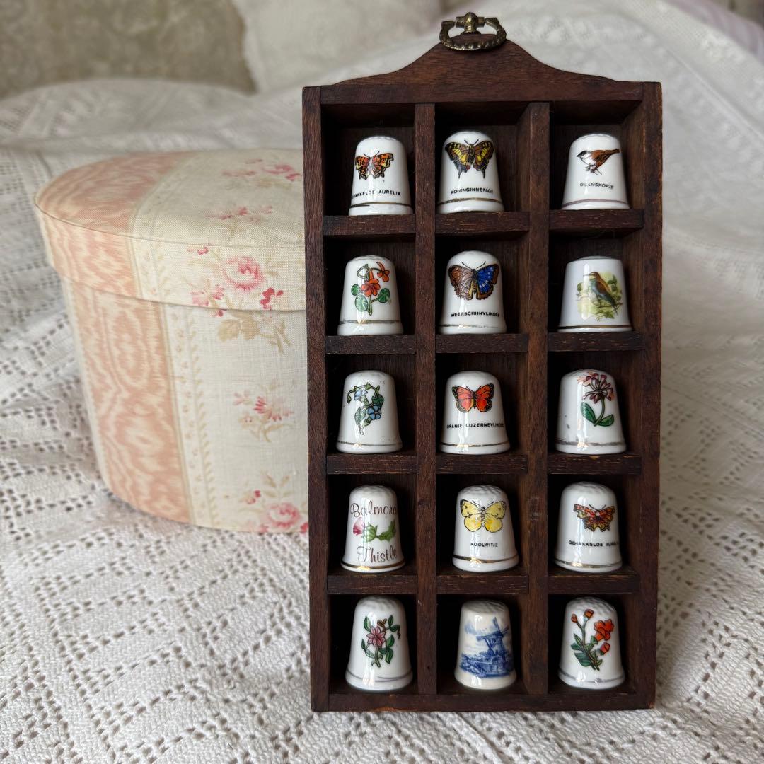 アンティークシンブルラック&シンブル15個セット