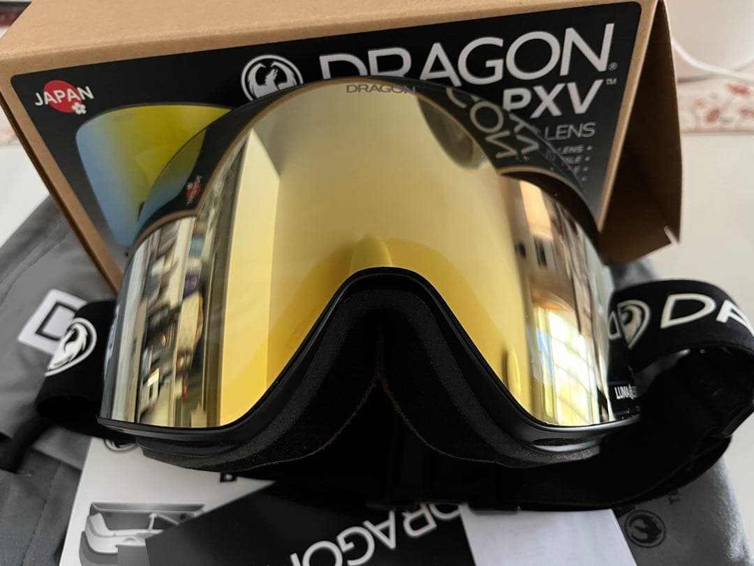 DRAGON PXV ゴーグル LUMAレンズゴールドアイオン 25-26モデル