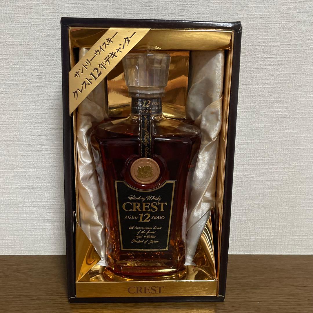 古酒　サントリーウイスキー　クレスト12年デキャンタ